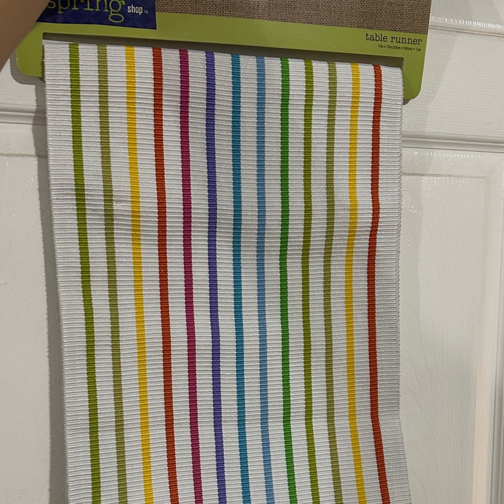 Colorful Striped Table Runner